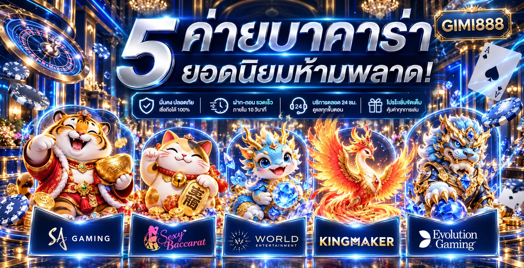 GIMI888 บาคาร่าออนไลน์รวมค่ายยอดนิยม
